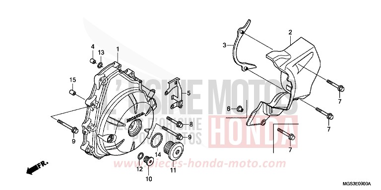 WECHSELSTROM-GENERATORABDECKUNG von NC700X DCT DEGITAL SILVER METALLIC (NHA30) von 2013